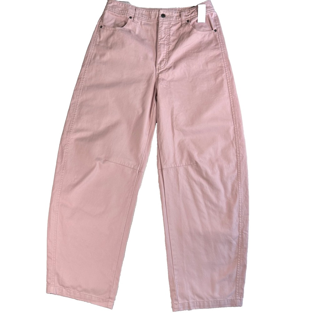 NWT Old Navy Pink Jeans Size 6 Tall Extra High Rise Barrel Leg 100% Cotton